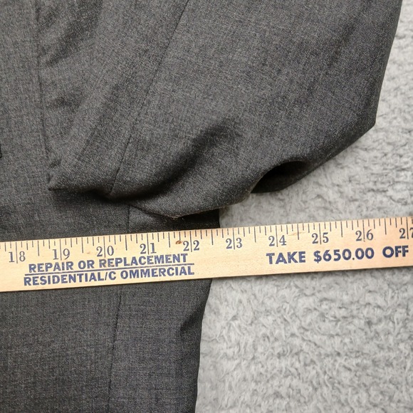 Jos A Bank Classic Collection Men's 44R Gray Wool Suit 2-Button 38x30 Pants - Picture 7 of 15